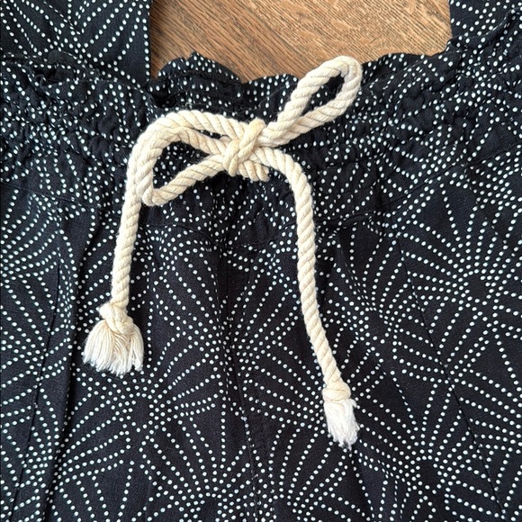 Roxy Beachy Drawstring Pants in Black and White Sz L - Picture 4 of 13